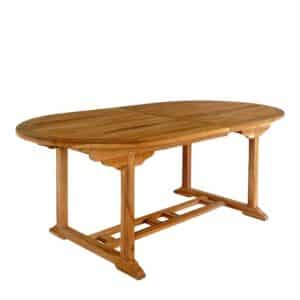 4Home Terrassentisch aus Teak Massivholz ovaler Tischplatte