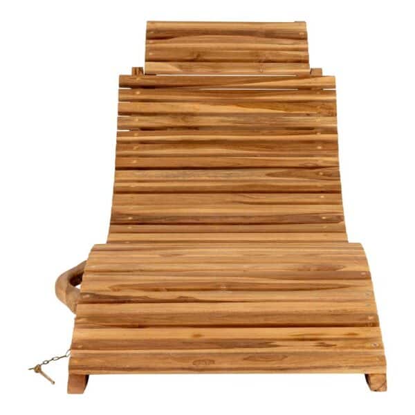 4Home Outdoor Liege aus Teak Massivholz zusammenklappbar