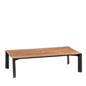 Stilando Wohnzimmer Tisch aus Teak Recyclingholz 130 cm breit