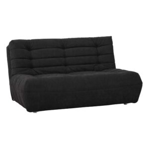 TopDesign Klappcouch in Schwarz Stoff modern