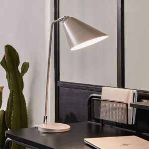 4Home Graue Schreibtischlampe aus Metall Skandi Design