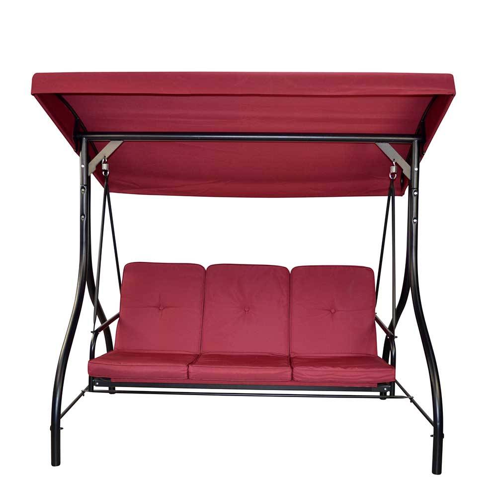 Möbel4Life Moderen Hollywoodschaukel in Rot und Schwarz 192 cm breit