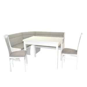 Möbel4Life Esszimmer Eckbank mit Tsch zwei Stühle (fünfteilig)