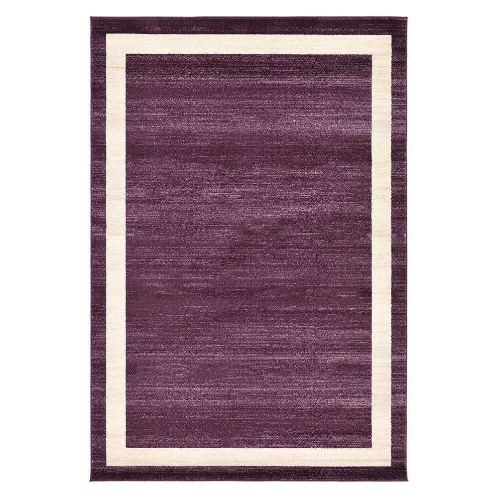 Doncosmo Esszimmer Teppich in Violett Cremefarben
