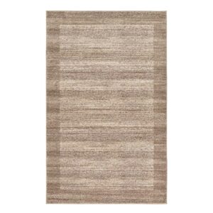 Doncosmo Esszimmer Teppich Braun in modernem Design Kurzflor