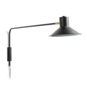 4Home Schwarze Metall Wandleuchte in modernem Design 86 cm tief