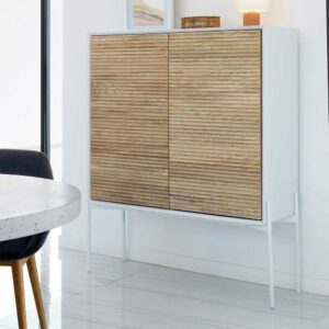 4Home Moderner Whiskyschrank im Skandi Design Metallgestell
