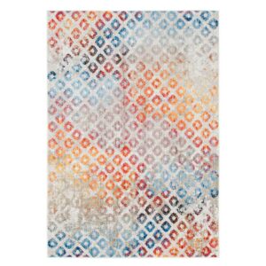 Doncosmo Kurzflor Teppich bunt pastell aus Kurzflor 100x160 und 160x235
