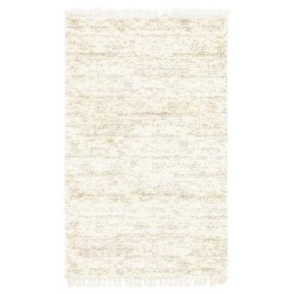 Doncosmo Hochflor Teppiche und Läufer in Cremefarben Hellbraun