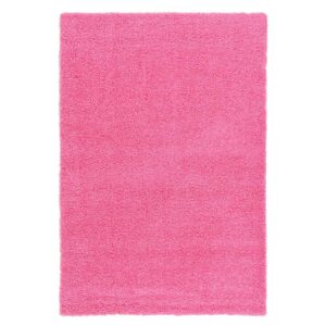 Doncosmo Shaggy Teppich Hochflor in Pink viele Größen - auch Läufer