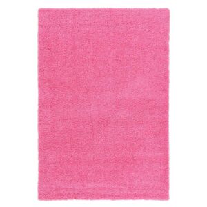 Doncosmo Shaggy Teppich Hochflor in Pink viele Größen - auch Läufer