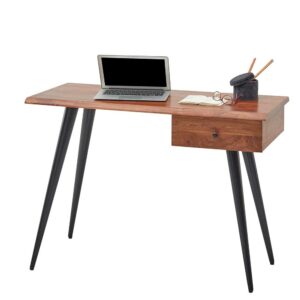 Möbel4Life Schreibtisch mit Schublade im Retrostil Vierfußgestell