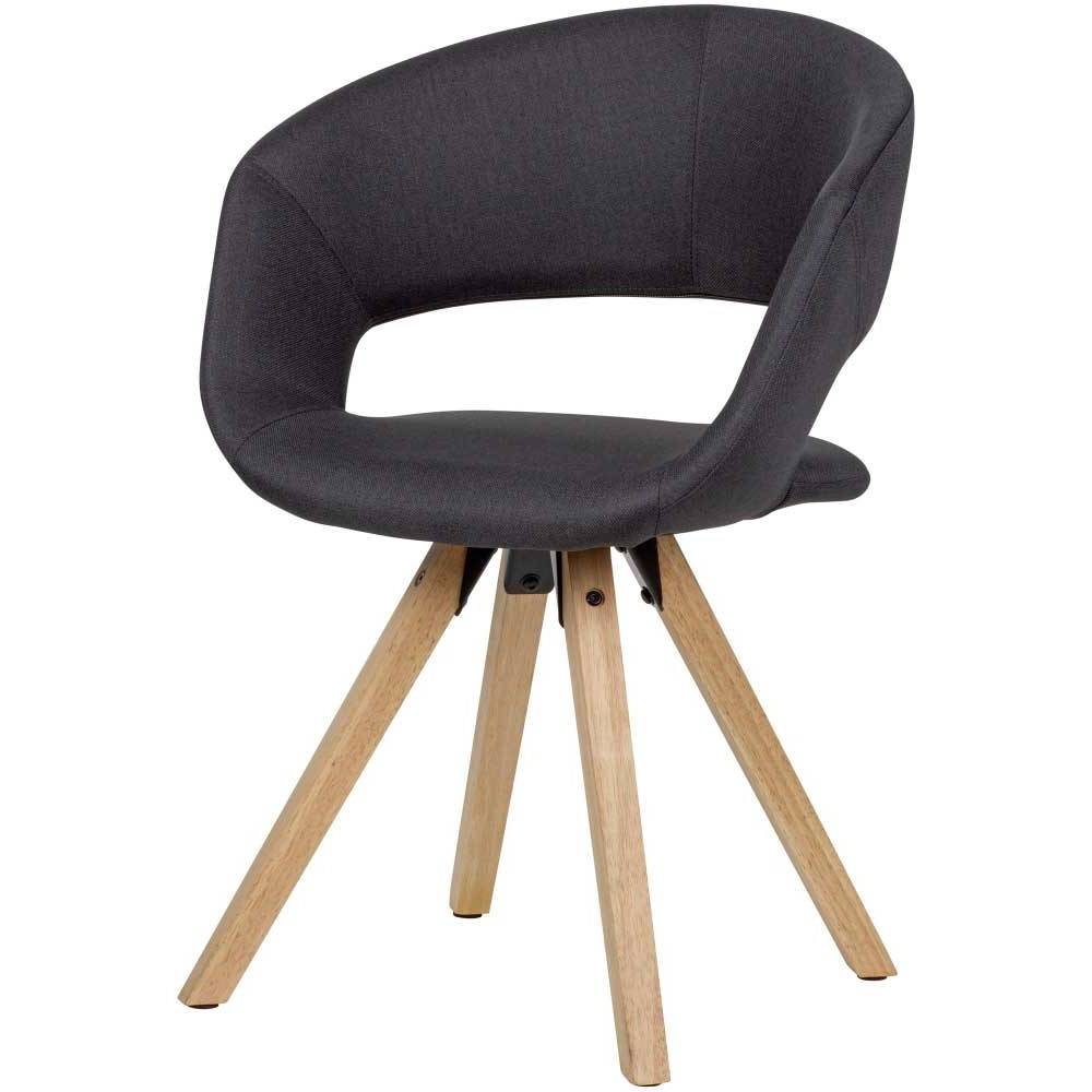 Möbel4Life Esstisch Stuhl in Schwarz Webstoff modern