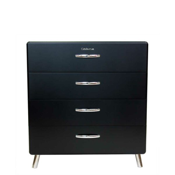 Doncosmo Design Kommode in Schwarz lackiert Retro