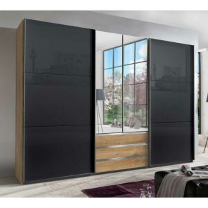 Star Möbel XL Schlafzimmerschrank mit Spiegeln Made in Germany 300 cm breit