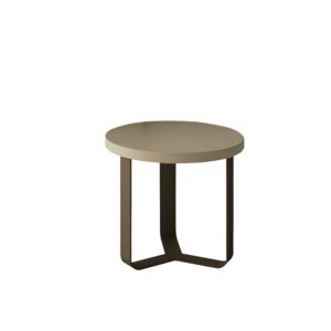 Violata Furniture Ablagetisch in Braun Beige Rund