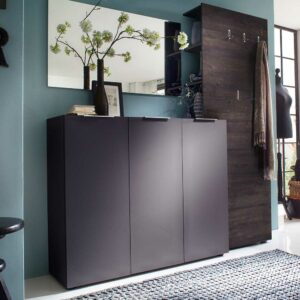 TopDesign Flurgarderobenset in Wenge Braun Anthrazit (dreiteilig)