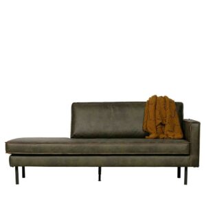 Basilicana Sofa in Olivgrün Recyclingleder Retro Design