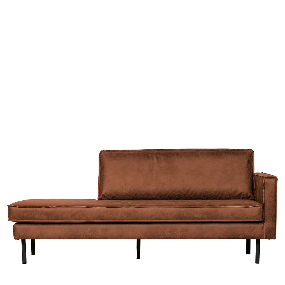 Basilicana Daybed aus Recyclingleder Cognac Braun