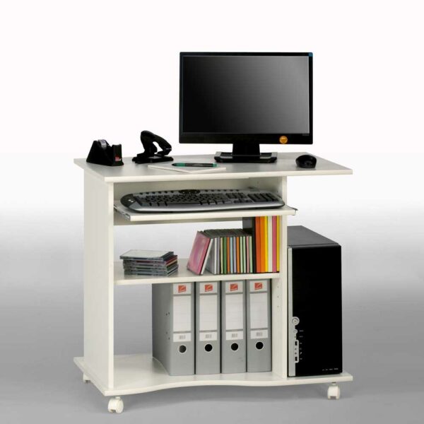 Müllermöbel Bürotisch mit Tastaturauszug Rollbar