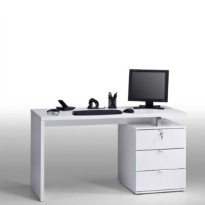 Müllermöbel Computertisch in Weiß 140 cm breit