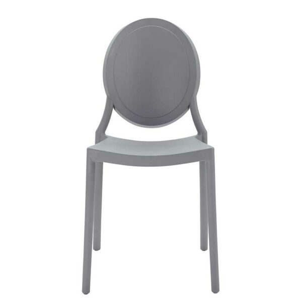Möbel4Life Kunststoff Stühle in Grau 45 cm Sitzhöhe (Set)