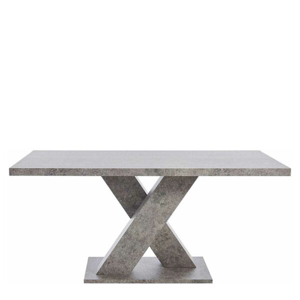 Möbel4Life Esszimmer Tisch in Beton Grau X-Füßen