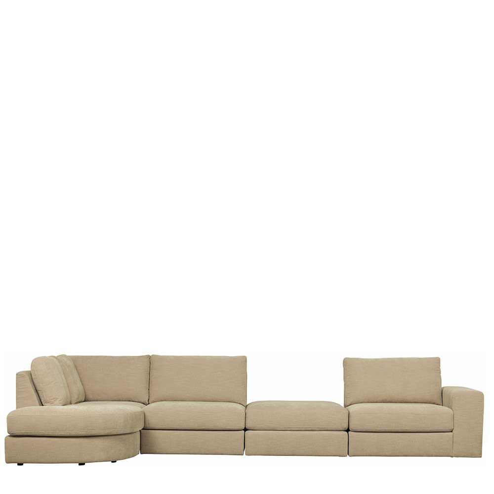 Basilicana Beige Sofa Kombination mit fünf Sitzplätzen 391 cm breit