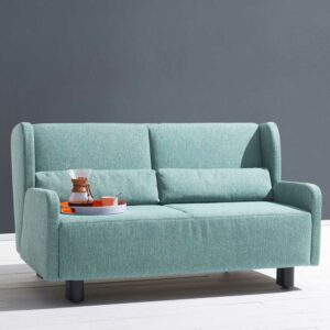 TopDesign Schlafcouch in Petrol Webstoff modern