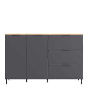 Möbel Exclusive Moderne Wohnzimmer Anrichte 2 Türen 3 Schubladen Soft Close