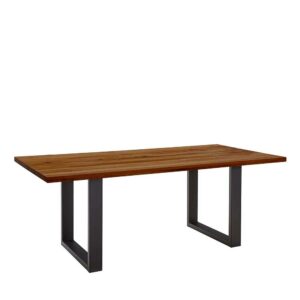 4Home Bügelgestell Tisch aus Zerreiche Massivholz Metall