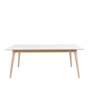 4Home Esszimmer Tisch in Weiß Kiefer teilmassiv Skandi Design