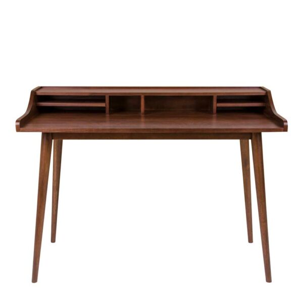4Home Schreibtisch in Walnussfarben furniert 120 cm breit