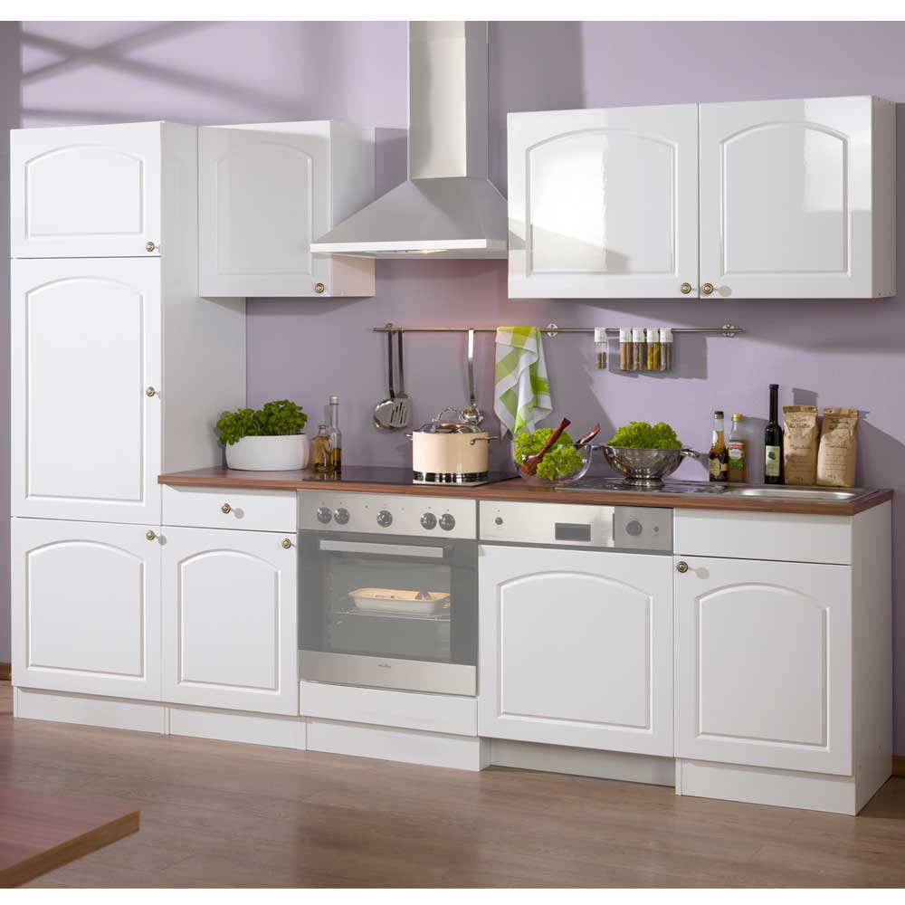 Star Möbel Küchen Kombination im Landhausstil Weiß (sechsteilig)
