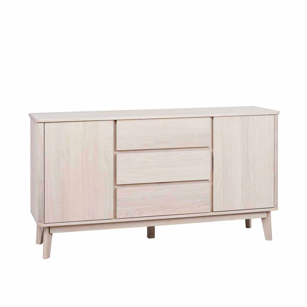 TopDesign Wohnzimmer Sideboard mit Eiche furniert White Wash