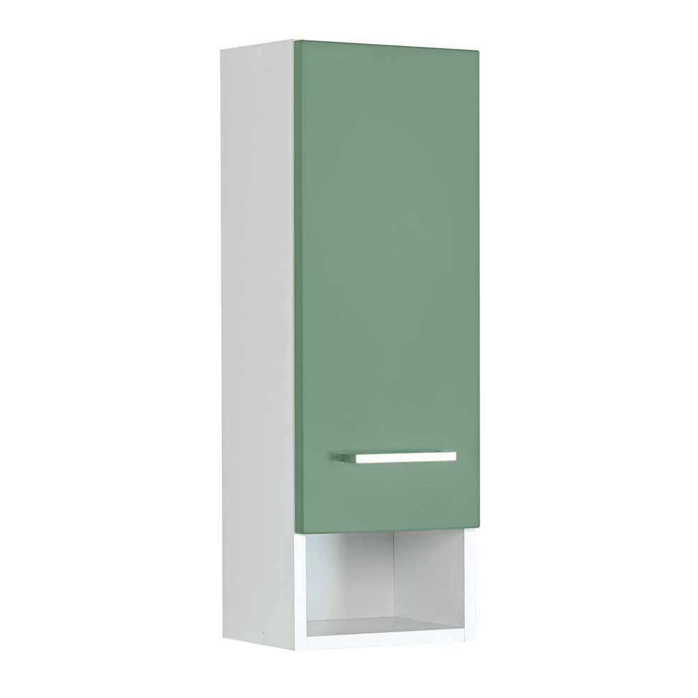 Star Möbel Badezimmer Oberschrank in Grün und Weiß 25 cm breit