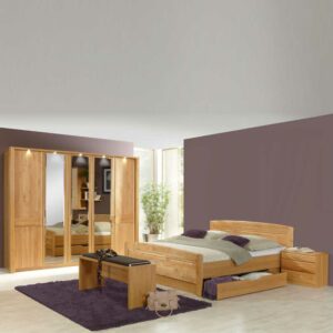 Franco Möbel Schlafzimmermöbel Set aus Erle Kaufen (vierteilig)