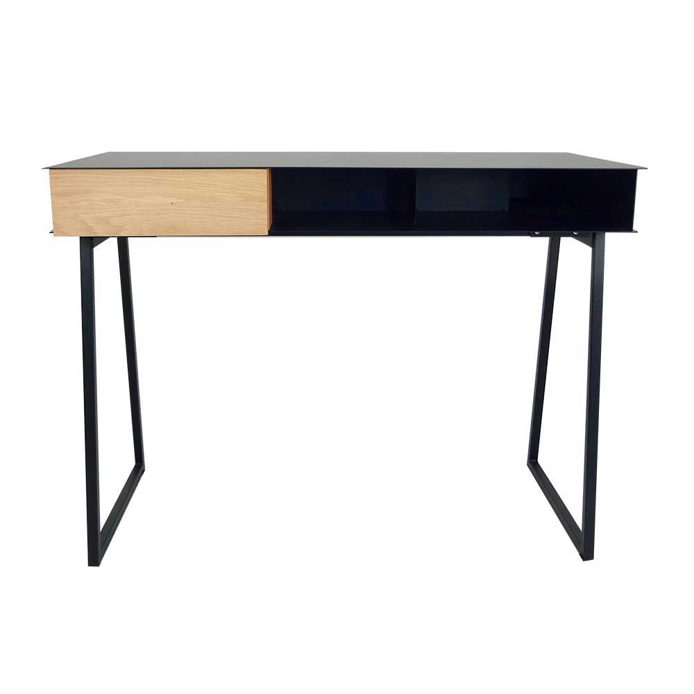 Violata Furniture Design Schreibtisch in Schwarz aus Stahl Schublade