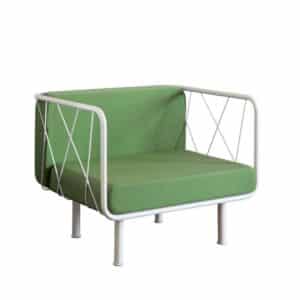 Violata Furniture Armlehnensessel Outdoor geeignet Weiß und Grün