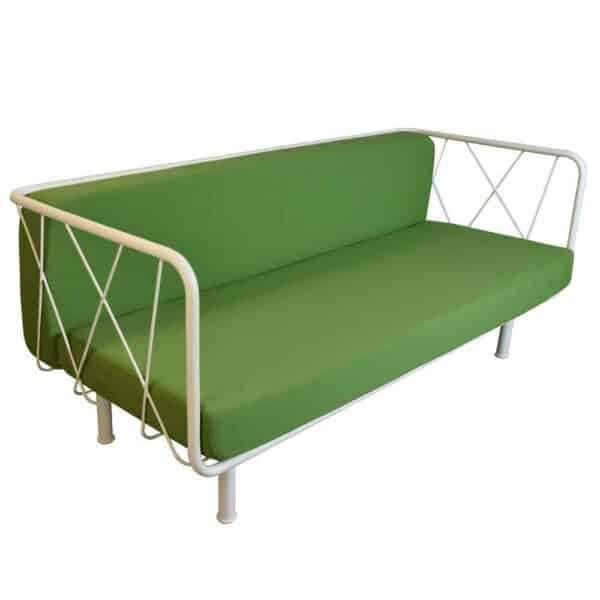 Violata Furniture Outdoor Sofa in Grün un d Weiß Stahl