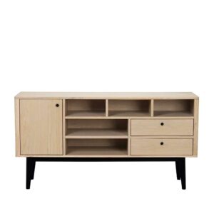 TopDesign Wohnzimmer Sideboard mit Eiche furniert White Wash Optik