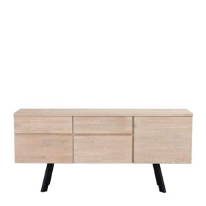 TopDesign Sideboard aus Eiche White Wash massiv 170 cm