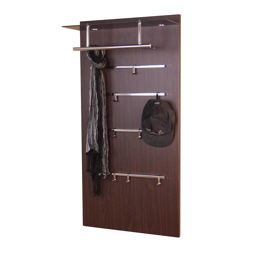 Möbel4Life Wandgarderobe in Wenge Braun Haken