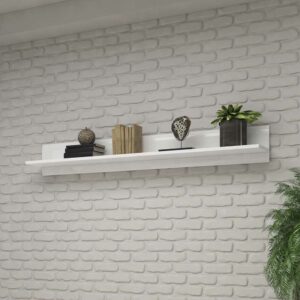 4Home Weisses Wandboard in Hochglanz 160 cm breit - 22 cm hoch