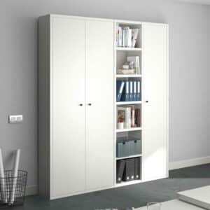 Star Möbel Aktenschrank mit offenen Fächern in Weiß 185 cm breit - 222 cm hoch