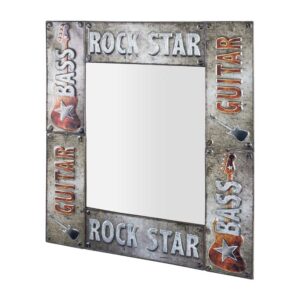 Tollhaus Wandspiegel mit Metallrahmen Rock Style