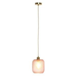 Doncosmo Glas Hängelampe in Rosa 20 cm breit