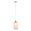 Doncosmo Glas Pendelleuchte in Rosa 15 cm breit