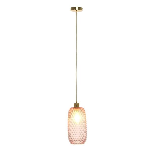 Doncosmo Glas Pendelleuchte in Rosa 15 cm breit