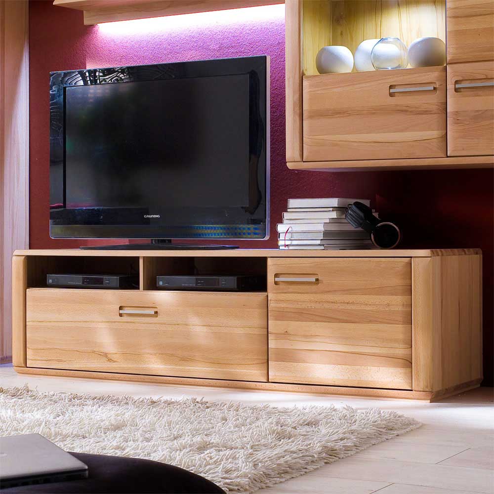 TopDesign TV Element aus Kernbuche Massivholz 180 cm breit